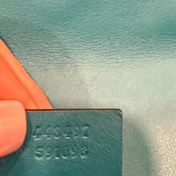 Gucci blue/ Green Marmont Metalasse velvet flap GG very rare color - Picture 5 of 5